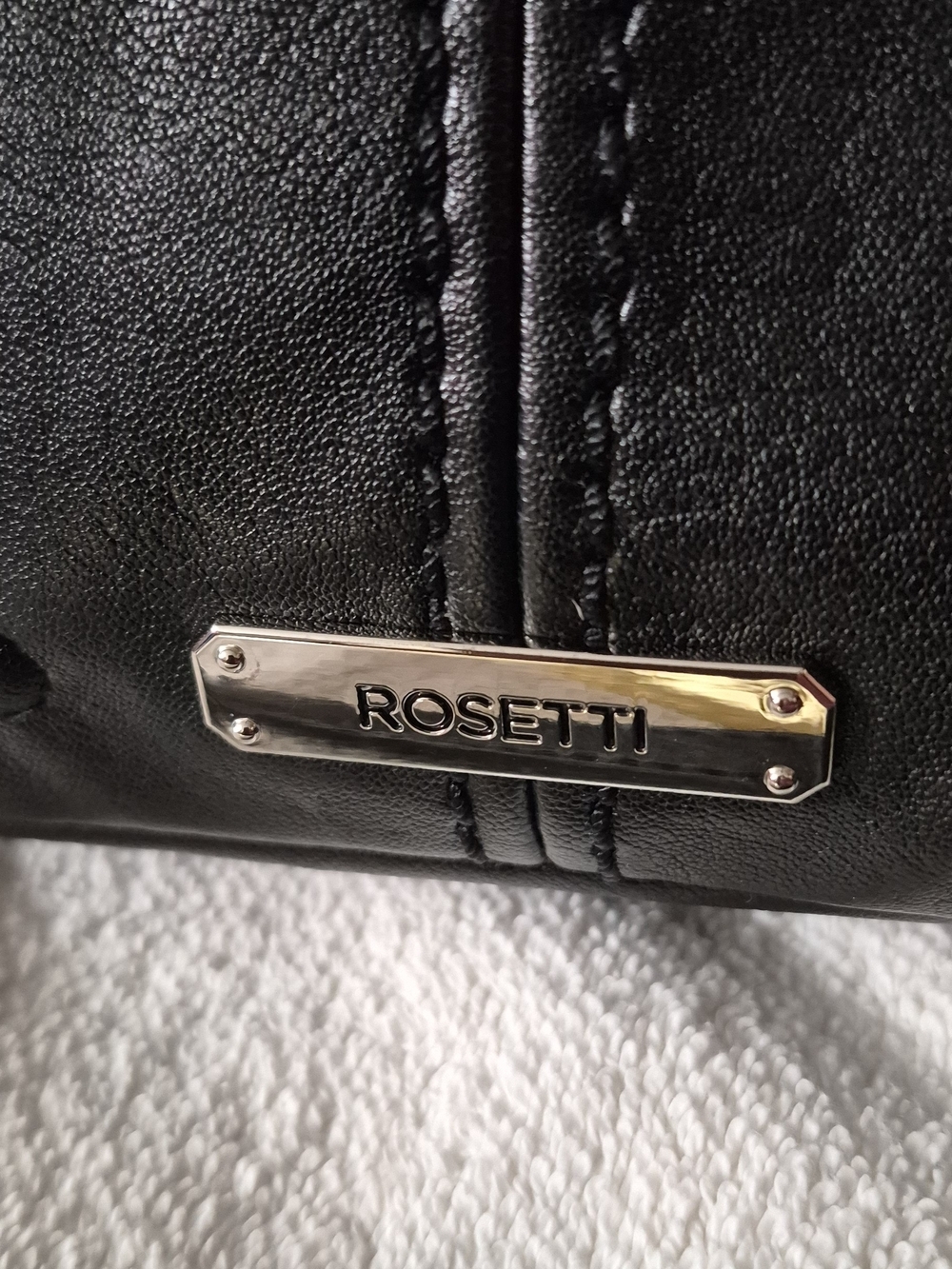 Rosetti Black Faux Leather Crossbody Bag - Picture 4 of 7